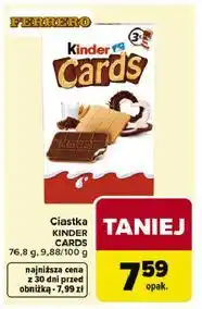 Carrefour Ciastka KINDER CARDS oferta