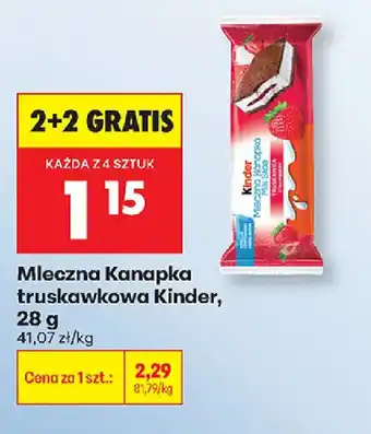 Kinder Mleczna Kanapka truskawkowa