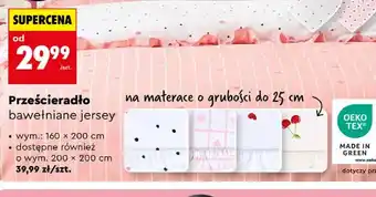 Prześcieradło bawełniane jersey