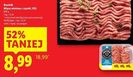 Lidl Rzeźnik Mięso mielone z szynki oferta