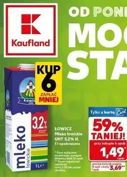 Kaufland Łowicz Mleko łowickie UHT 3,2% tł. 1 opakowanie oferta