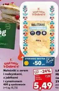 Kaufland Stąd takie Dobre! Naleśniki z serem i rodzynkami, z jabłkami i cynamonem 400 g opakowanie oferta