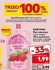 Kaufland Dawtona Mus owocowy, różne rodzaje, 180 g opakowanie oferta