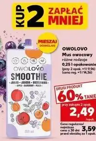 Kaufland Owolovo Mus owocowy, różne rodzaje, 0,25 l opakowanie oferta