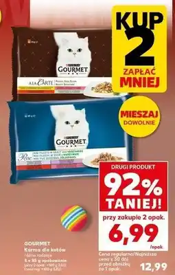 Kaufland Karma dla kota fileciki w smakowitym sosie z kurczakiem i wołowiną Purina Gourmet Perle oferta