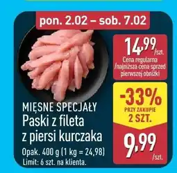 ALDI Paski z fileta z piersi kurczaka oferta