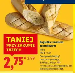 Lidl Bagietka z masłem czosnkowym oferta