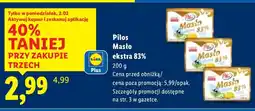 Lidl Masło Pilos ekstra 83% oferta