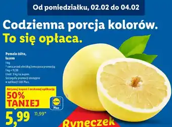 Lidl Pomelo żółte luzem oferta