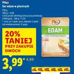 Lidl Pilos Ser edam w plastrach oferta
