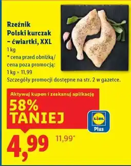 Lidl RZEŹNIK Polski kurczak – ćwiartki, XXL oferta
