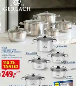 Lidl Gerlach Zestaw garnków First z pokrywkami, 10 elementów oferta