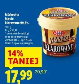 Lidl Mlekovita Masło klarowane 99,8% oferta