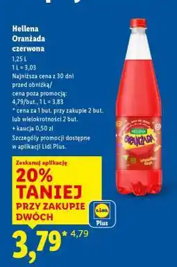 Lidl HELLENA Oranżada czerwona oferta
