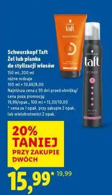 Lidl SCHWARZKOPF TAFT Żel lub pianka do stylizacji włosów oferta