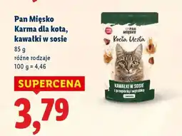 Lidl Pan Mięsko Karma dla kota, kawałki w sosie oferta