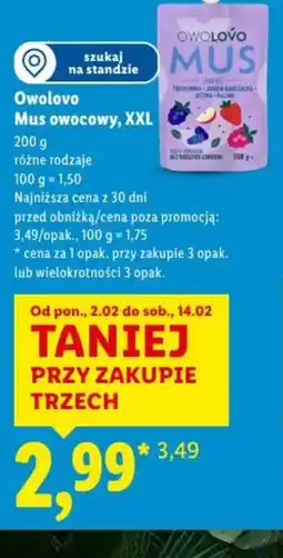 Lidl Owolovo Mus owocowy oferta