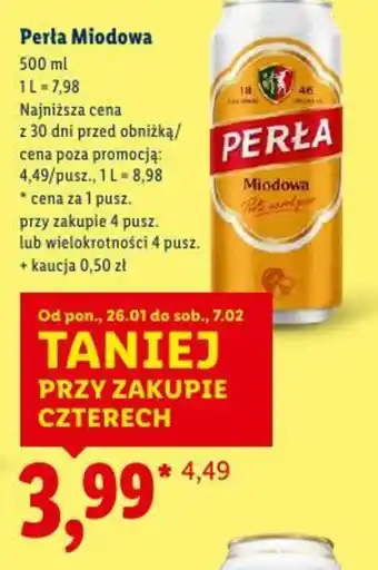 Lidl Perła Miodowa oferta