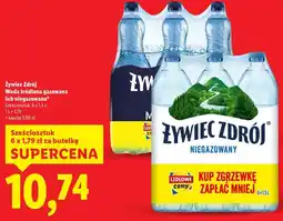 Lidl Żywiec Zdrój woda źródlana gazowana lub niegazowana (6 x 1.5L) oferta