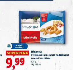 Lidl Eridanous Przekąski z ciasta filo nadziewane serem i boczkiem oferta