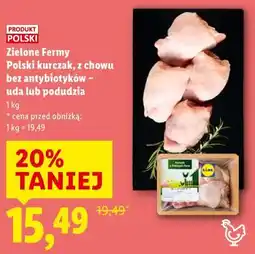 Lidl Zielone Fermy Polski kurczak, z chowu bez antybiotyków – uda lub podudzie oferta