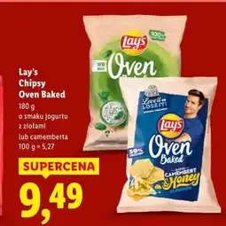 Lidl Lay’s Chipsy Oven Baked (jogurt z ziołami lub camembert z miodem) oferta
