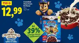 Lidl Płatki śniadaniowe Crownfield Choco Treats Psi Patrol oferta
