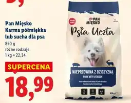 Lidl Pan Mięsko Karma półmiękka lub sucha dla psa oferta