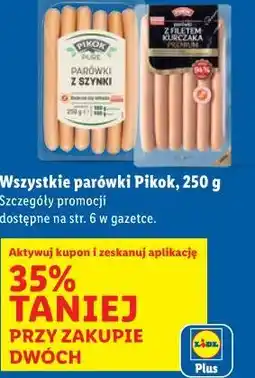 Lidl Wszystkie parówki Pikok oferta