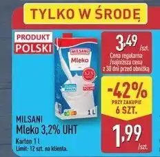 ALDI MILSANI Mleko 3,2% UHT oferta