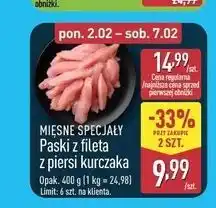 ALDI MIĘSNE SPECJAŁY Paski z fileta z piersi kurczaka oferta