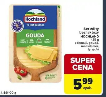 Ser żółty Hochland Gouda bez laktozy