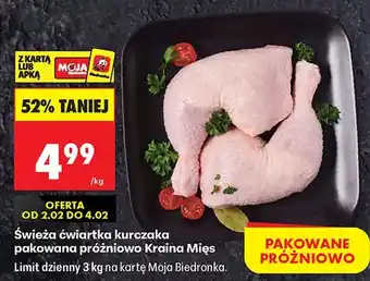 Świeża ćwiartka kurczaka pakowana próżniowo