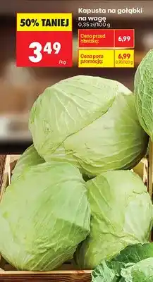 Biedronka Kapusta na gołąbki na wagę oferta