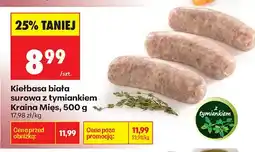Biedronka Kiełbasa biała surowa z tymiankiem oferta