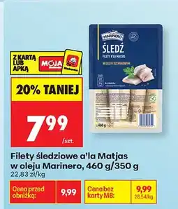 Biedronka Filety śledziowe a'la Matias w oleju Marinero oferta