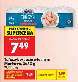 Biedronka Tuńczyk w sosie własnym Marinero oferta