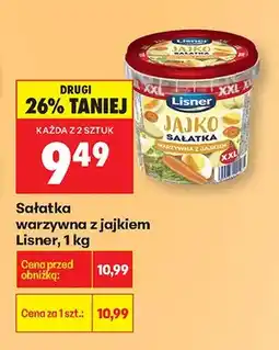 Biedronka Sałatka warzywna z jajkiem Lisner oferta