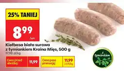 Biedronka Kiełbasa biała surowa z tymiankiem Kraina Mięs oferta