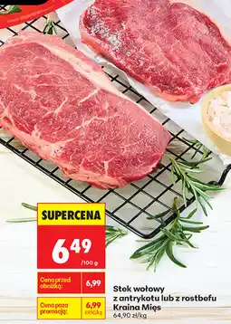 Biedronka Stek wołowy z antrykotu lub z rostbefu Kraina Mięs oferta