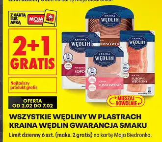 Biedronka Wędliny w plastrach Kraina Wędlin Gwarancja Smaku oferta