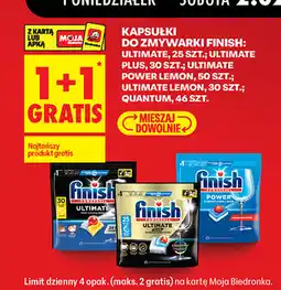 Biedronka Finish Ultimate, Ultimate Plus, Ultimate Power, Ultimate Lemon, Quantum - dishwasher capsules oferta