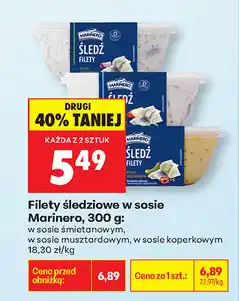 Biedronka Filety śledziowe w sosie Marinero oferta