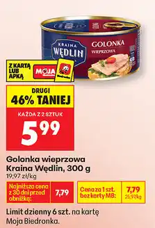 Biedronka Golonka wieprzowa Kraina Wędlin oferta