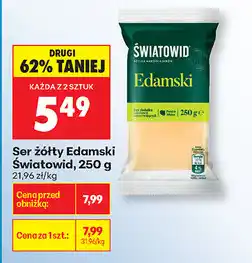 Biedronka Ser żółty Edamski Światowid oferta