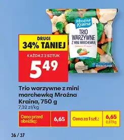 Biedronka Trio warzywne z mini marchewką Mroźna Kraina oferta