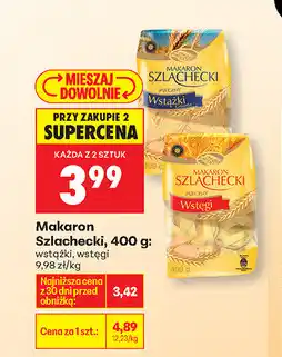 Biedronka Makaron Szlachecki, 400 g: wstążki, wstęgi oferta