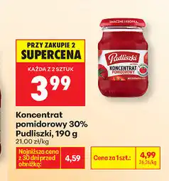 Biedronka Koncentrat pomidorowy 30% Pudliszki oferta