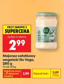Biedronka Majonez sałatkowy Go Vege oferta