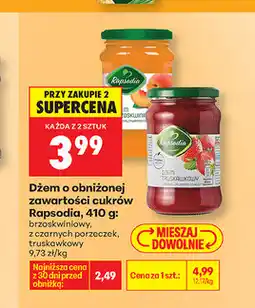 Biedronka Dżem o obniżonej zawartości cukrów Rapsodia oferta